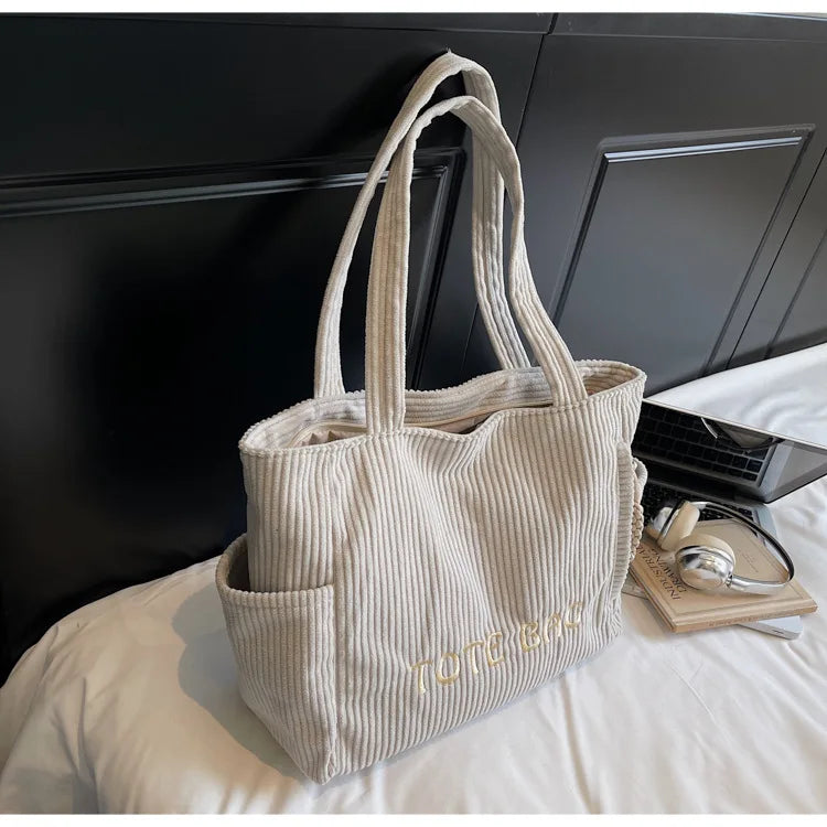 LIZAKOSHT  -  Versatile Large Capacity Top Handle Bag Stylish Plush Tote Bag High End Fashionable Shoulder Bag