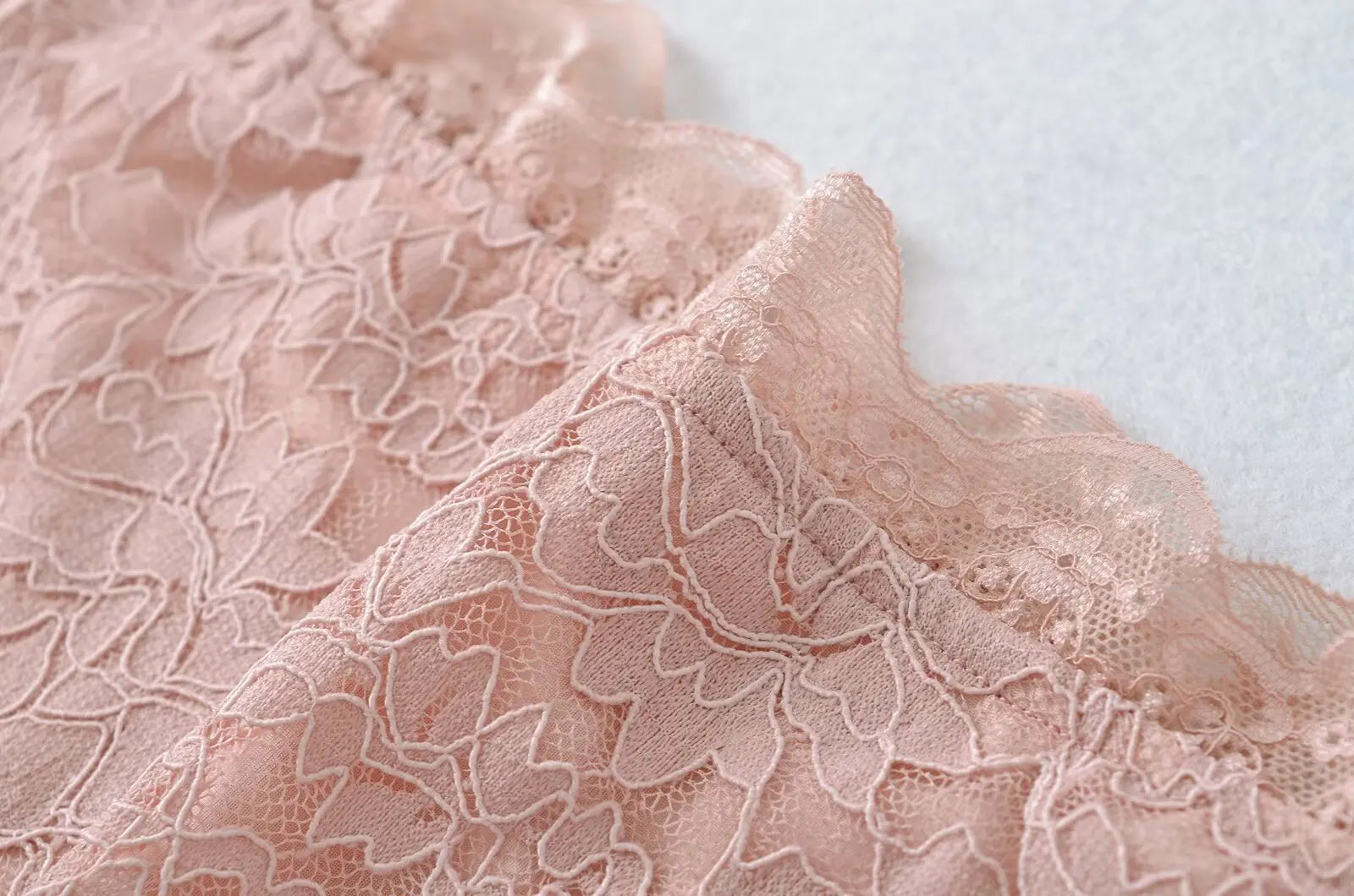 LIZAKOSHT  -  Pure Desire Style Sexy One-word Collar Slim-fit Lace Hollow Waist Hip Skirt Short Sleeve Dress Short Skirt Women's Clothing