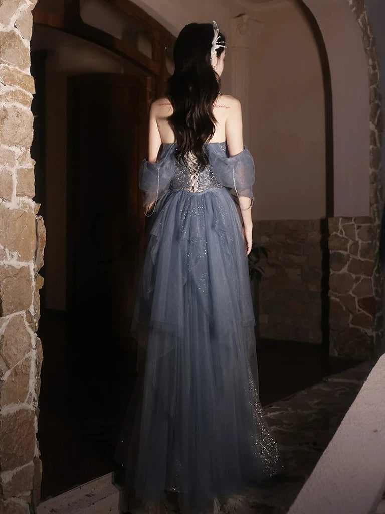 LIZAKOSHT -  Luxury Mermaid Evening Dresses Strapless Beading Tassel Floor Length Lace-up Sequins Purple Wedding Celebrity Prom Gowns 2024