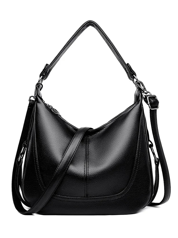 LIZAKOSHT  -  Luxury Womens Designer Handbags large Capacity pu leather Crossbody Bags for Woman Fashion Soft Skin Female Shoulder Bags