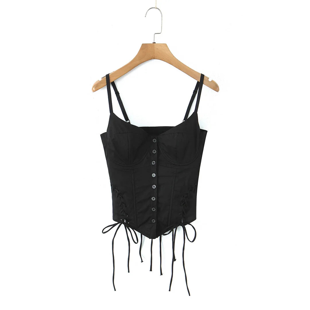LIZAKOSHT  -  Women Button Up CHRISTINA CORSET Tube Top