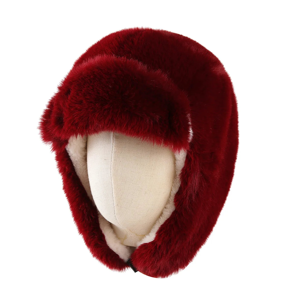 LIZAKOSHT  -   Women Men Winter Faux Fur Trapper Hat Warm Plush Earflap Hat Windproof Buckle Russian Ushanka Ski Snow Cap for Cold Weather