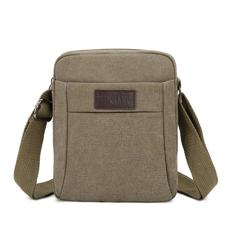 LIZAKOSHT  -  Outdoor Canvas Crossbody Chest Bag Men's Single oulder Sling Bag Faion  Bapa Mobile Phone Bag Leisure Sports