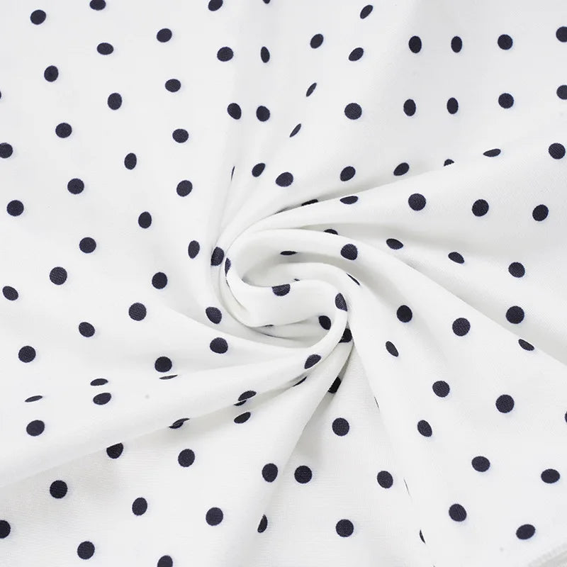 LIZAKOSHT  -  Women Y2K Lace Patchwork Polka Dot Long Sleeve Tee Hollow Out Tie Front Ruffled Slim Top Casual Streetwear Fashion Tee