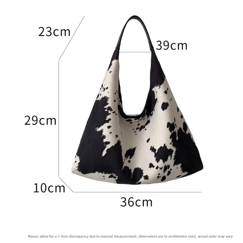 LIZAKOSHT  -  Fashion Cow Print Shoulder Bag Large Capacity High Quality Tote Bag Daily Commute Women Handbag Guangzhou High Quality Bag
