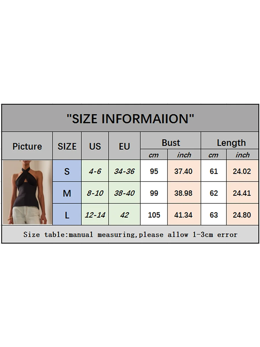 LIZAKOSHT  -  Women Silky Halter Neck Crop Top Sleeveless Crisscross Wrap Tank Top Y2k Summer Slim Fit Backless Cami Top