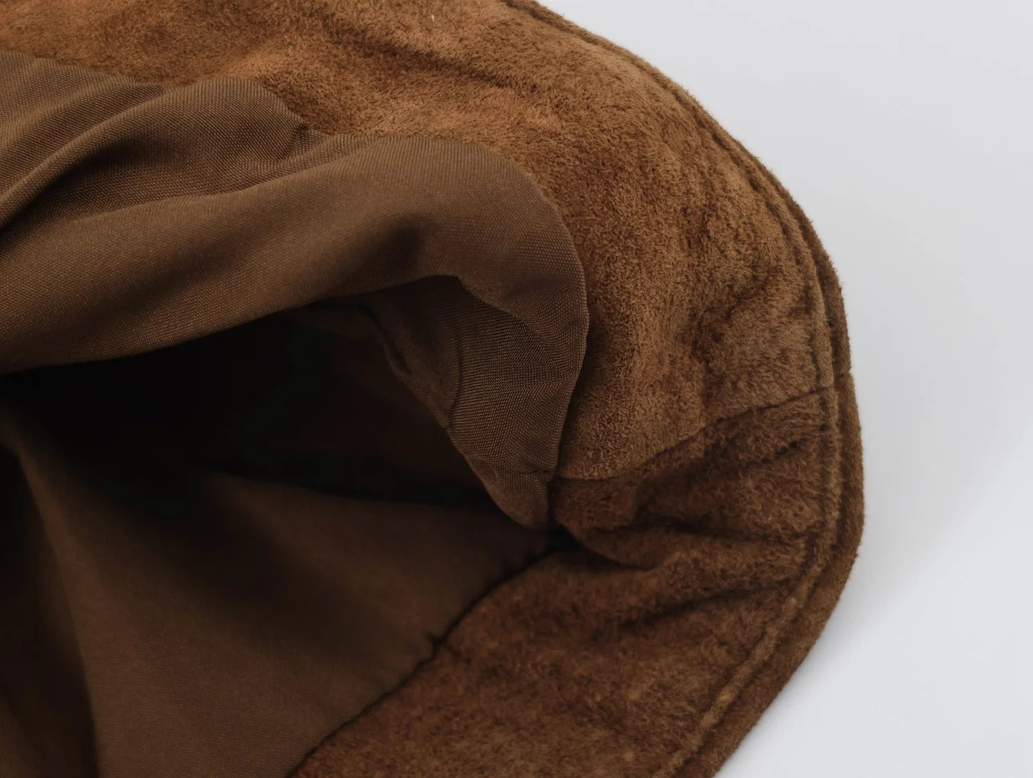 LIZAKOSHT  -  Brown Faux Suede Women Short Coat Stand Collar Zip Front Long Sleeve Waist Belt Buckle Loose Fit Vintage Retro Street Outerwear