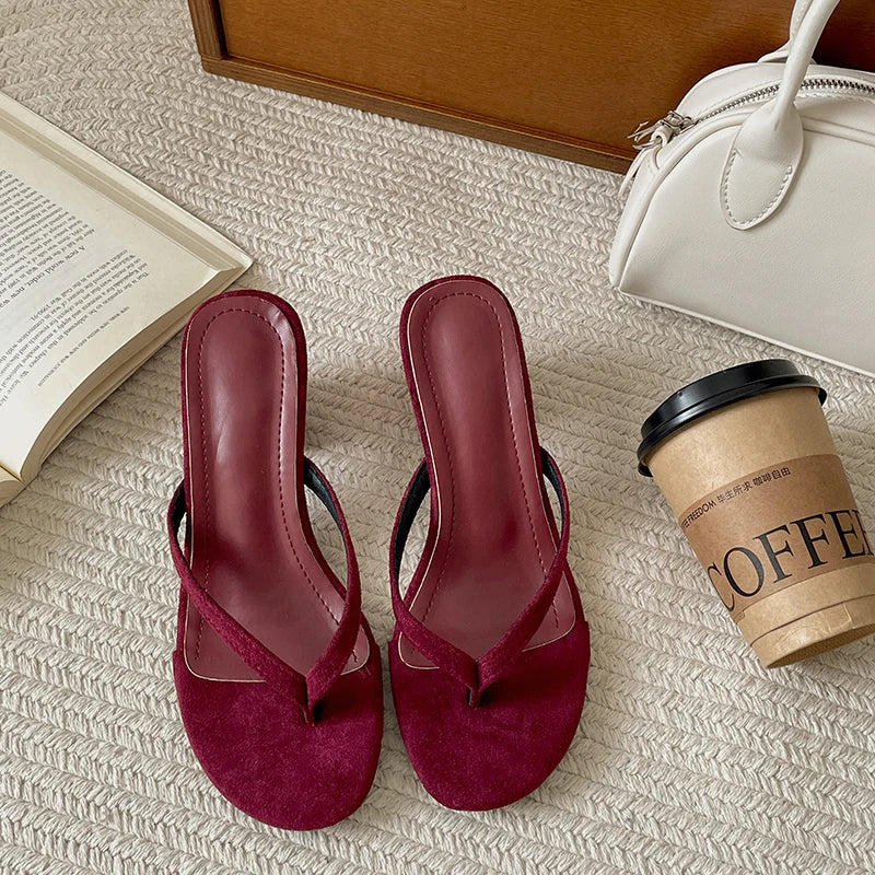 LIZAKOSHT  -  Designer Summer Women Clip Toe Slippers Fashion High Heels Stripper Party Pumps Mules Slide Shoes