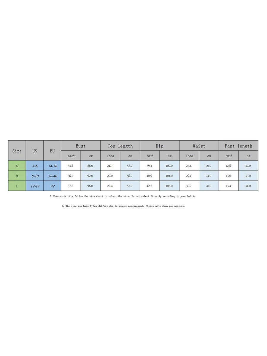 LIZAKOSHT  -  Women Casual 2 Piece Shorts Suits Summer Sleeveless One Shoulder Back Tie Up Tank Tops + High Waist Loose Shorts Sets Loungewear