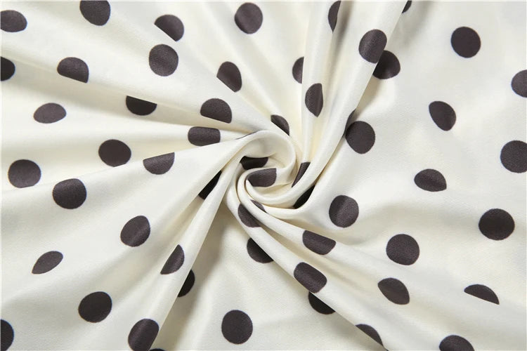 LIZAKOSHT  -  Sexy Polka Dot Print Dress Women Strapless Patchwork Bandage Knot Ribbon Stretch Chic Midnight Party Club Bodycon