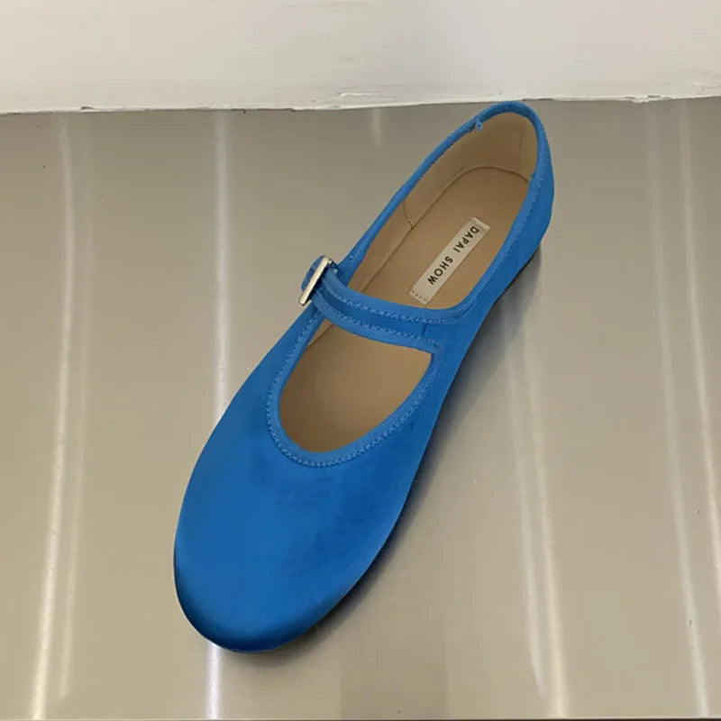 LIZAKOSHT  -  Autumn Women Flat Shoes Fashion Round Toe Shallow Ladies Dress Mary Jane Shoes Soft Flat Heel Casual Ballerinas New Woman