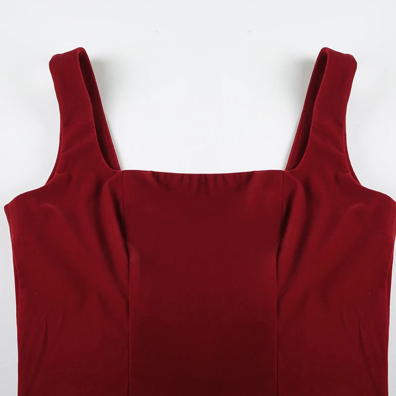 LIZAKOSHT  -  A-line Pleated Dress Party Holiday Red Backless Removable Bow Princess Dresses Coquette Aesthetic Mini Sundress Y2K