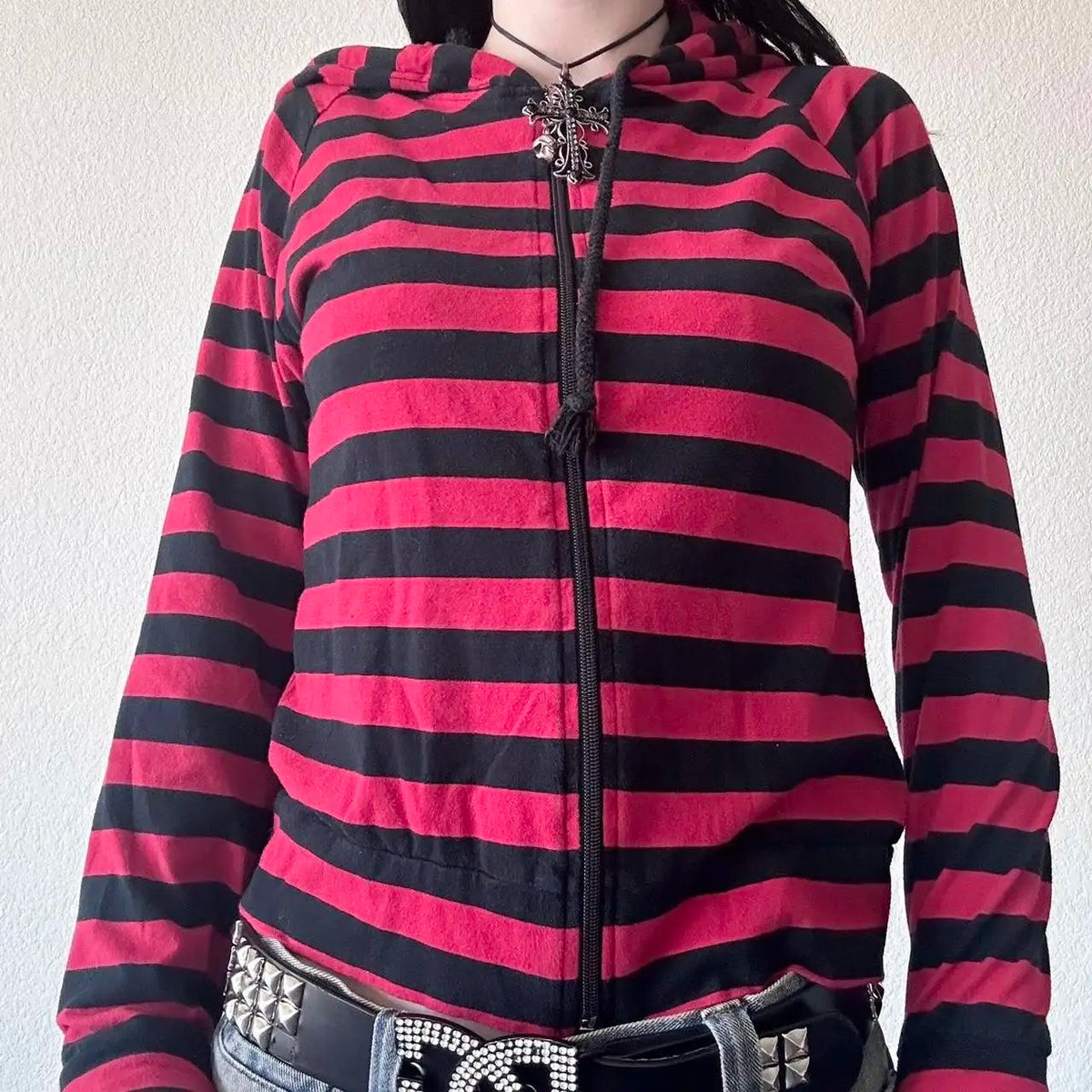 LIZAKOSHT  -  Fairy Grunge Crop Hoddies for Women Y2k Zip Up Long Sleeve Sweatshirt Vintage Aesthetic Graphic Jacket with Pocket