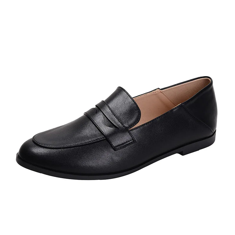 LIZAKOSHT  -  Spring Summer Korean Style Versatile Retro Flat Bottom Bean Bean Shoes Women's Slip-On Loafers Single Shoes Fashionable