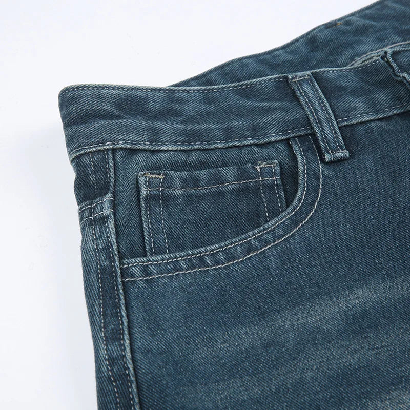 LIZAKOSHT -  Women's Basic Long Ankle Length Denim A-Line Panel Skirt Classic Womens Elastic Skirts Blue Jean For Women Y2K Streewear Style