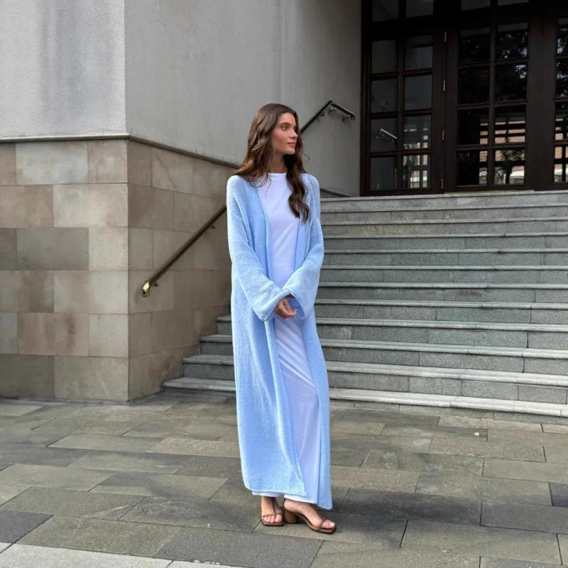 LIZAKOSHT  -  Knitted Cardigan Women Casual Simple Solid Color Loose Long Sleeve Thin Sweaters Outerwear Spring Fashion All-match Cardigans