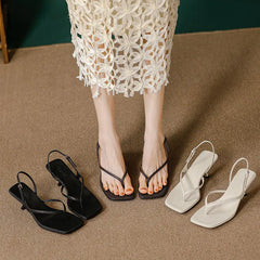 LIZAKOSHT -  clip toe narrow band women sandals high heels summer shoes sexy ladies thong sandalias party shoes sandalias de mujer