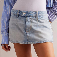 LIZAKOSHT  -  Denim Shorts Skirt for Women Summer Fashion Casual Pocket Shorts Denim Skirts