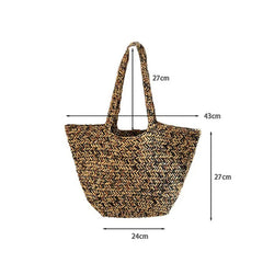LIZAKOSHT  -  Fashion Summer Handmade Straw Shoulder Bag Large Capacity Woven Tote Beach Bags For Women