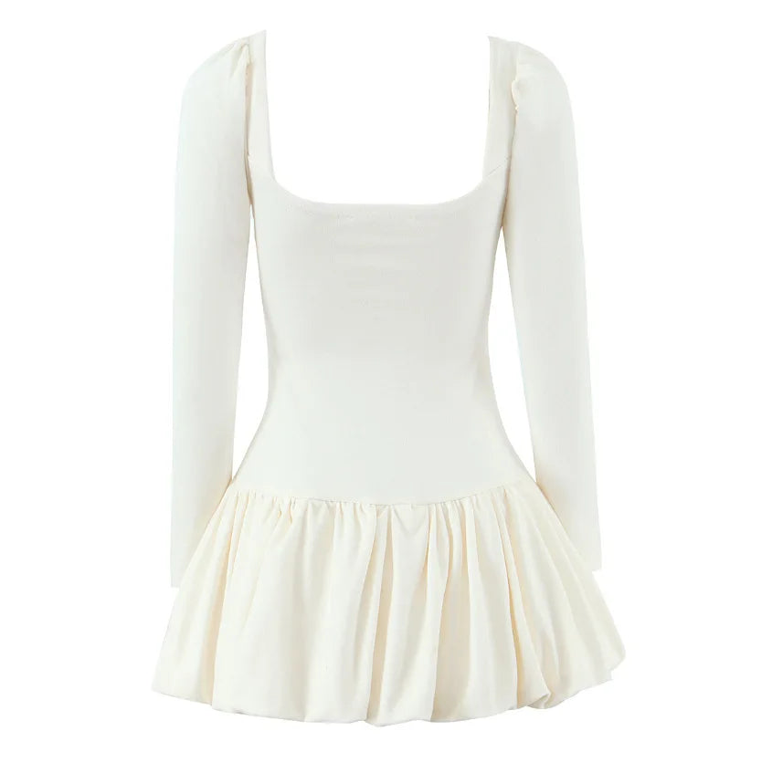 LIZAKOSHT  -  Women Long Sleeve Tie Up Bubble Mini  Pretty Mood in Vika Dress