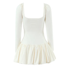 LIZAKOSHT  -  Women Long Sleeve Tie Up Bubble Mini  Pretty Mood in Vika Dress