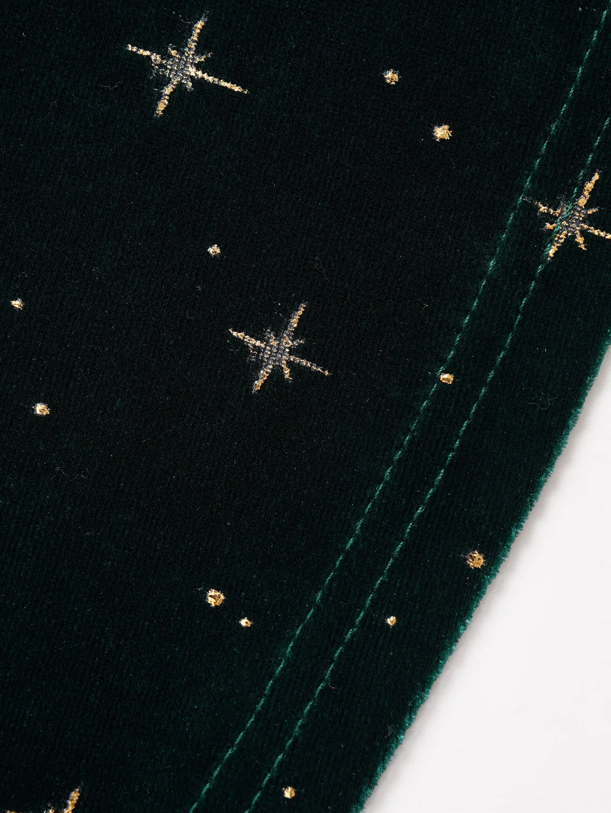 LIZAKOSHT  -  Womens Fall Winter Dresses Embellished Star Print Wrap Front Elastic Shoulder Velvet Long Sleeve Dress New Green Dresses