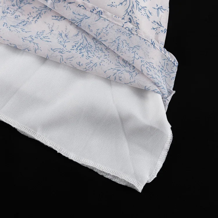 LIZAKOSHT  -  Commute Printed Female 2 Piece-Set Long Skirt Patchwork High Waist Short Top And Slim Maxi Skirt Sets New Women's Outfits