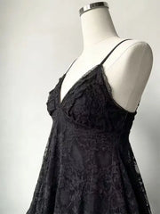 LIZAKOSHT  -  Japanese Vintage Style Strap Dress Women Korean Fashion Black Lace Cami Dresses Summer Sweet Patchwork New One Piece Dress