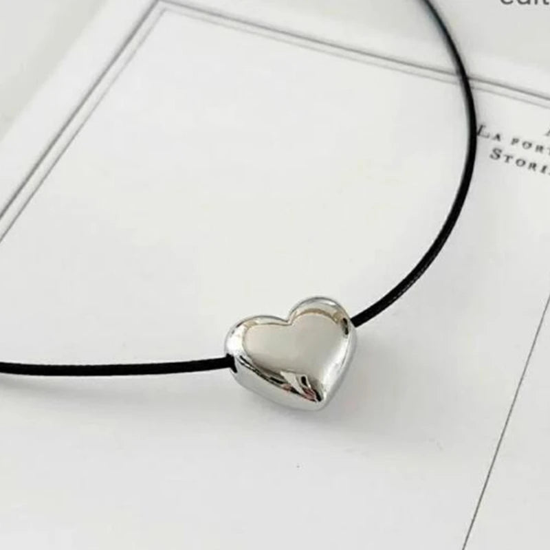 LIZAKOSHT  -  European and American Novel Simple Loves Pendant All-matched Clavicle Chain Adjustable Color Rope Cold Wind Necklace Dropship