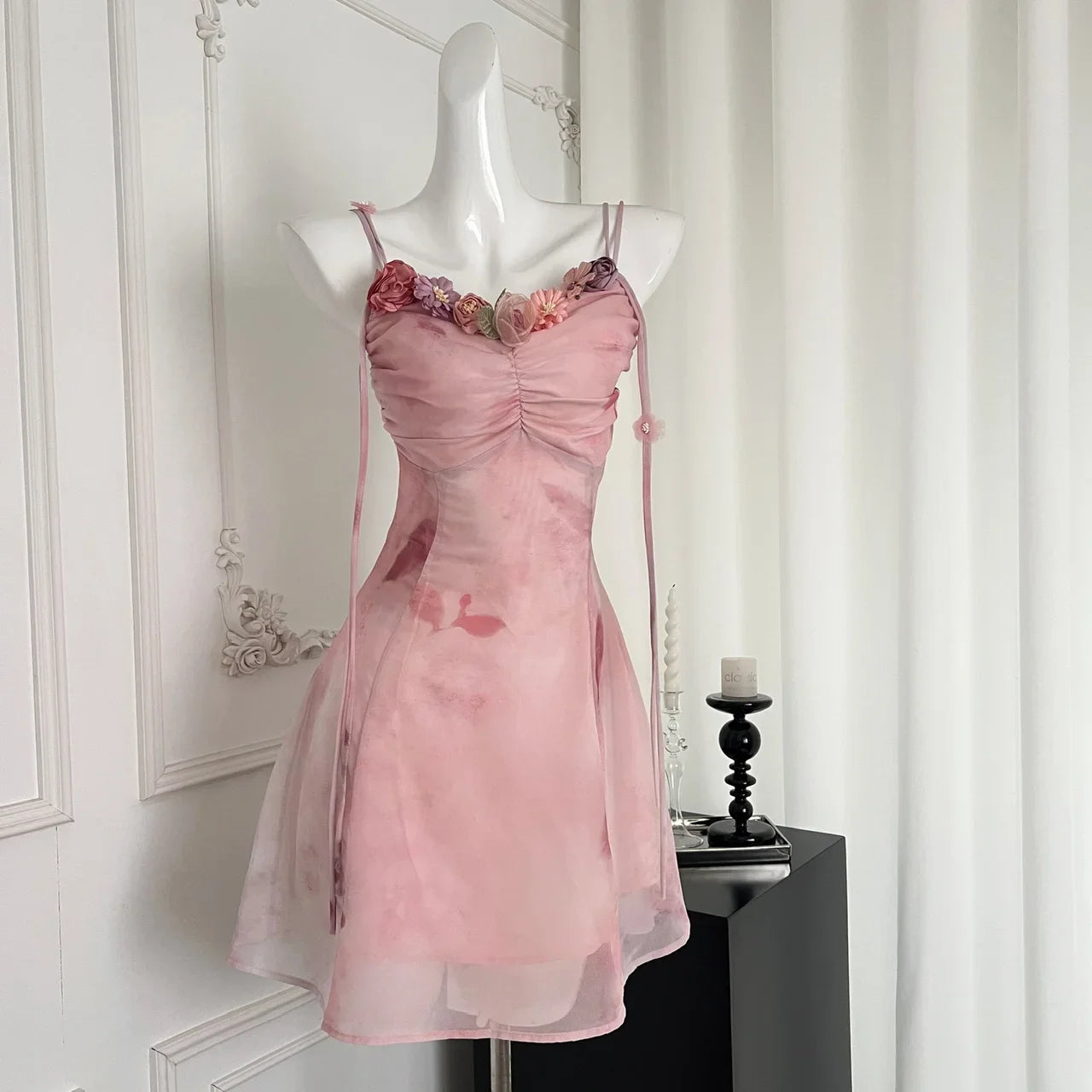 LIZAKOSHT  -  Fashion Street Sleeveless Woman Dress Chicly Summer New Sweet Ladies Elegant Women Dress Party Leisure Slim A-line Dress Female