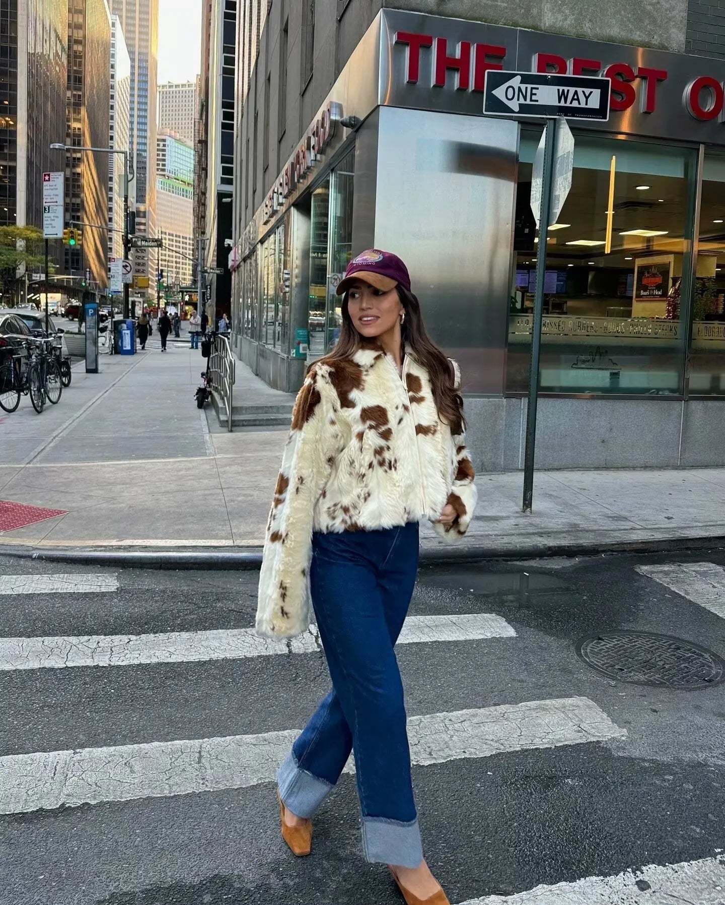 LIZAKOSHT  -  Faux Fur Women Coat 2025 Lapel Zipper Long Sleeve Female Coats Vintage Autumn Winter Pocket Thicken Lady High Street Warm Jacket