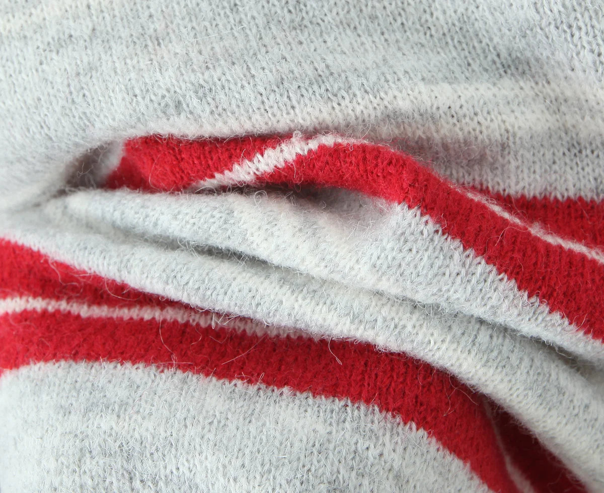 LIZAKOSHT  -  Fashion Knitted Striped Sweater Women 2025 New Autumn Vintage Loose Turndown Collar Pullover Casual Buttons Up Elegant Knitwear