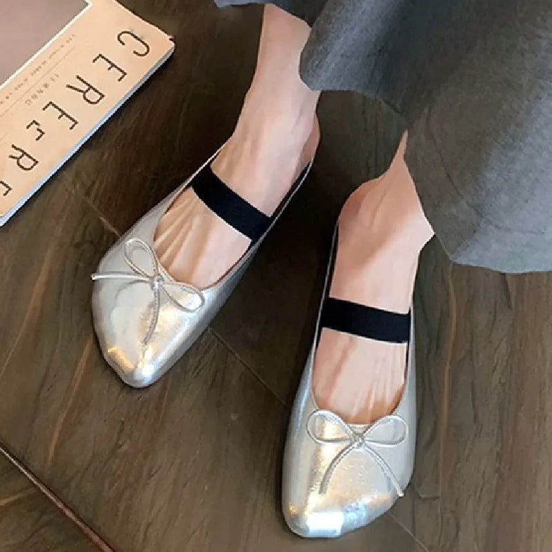 LIZAKOSHT  -  Comfortable Round Toe Women Slippers Elegant Bowknot Design Slide Sandals Fashion Banquet Mary Jane Shoes Mule Pumps for Ladies