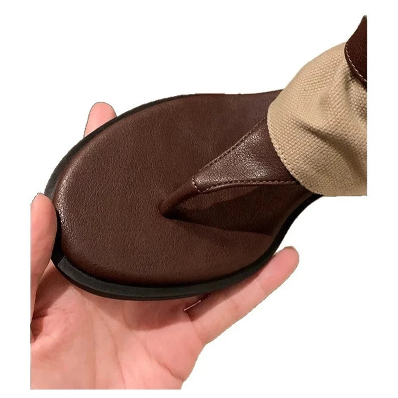 LIZAKOSHT  -  Design Style Height-increasing Insoles Flat Heels Woman Boot Sandals Summer Gladiator Clip Toe Belt Buckle Strap Shoes