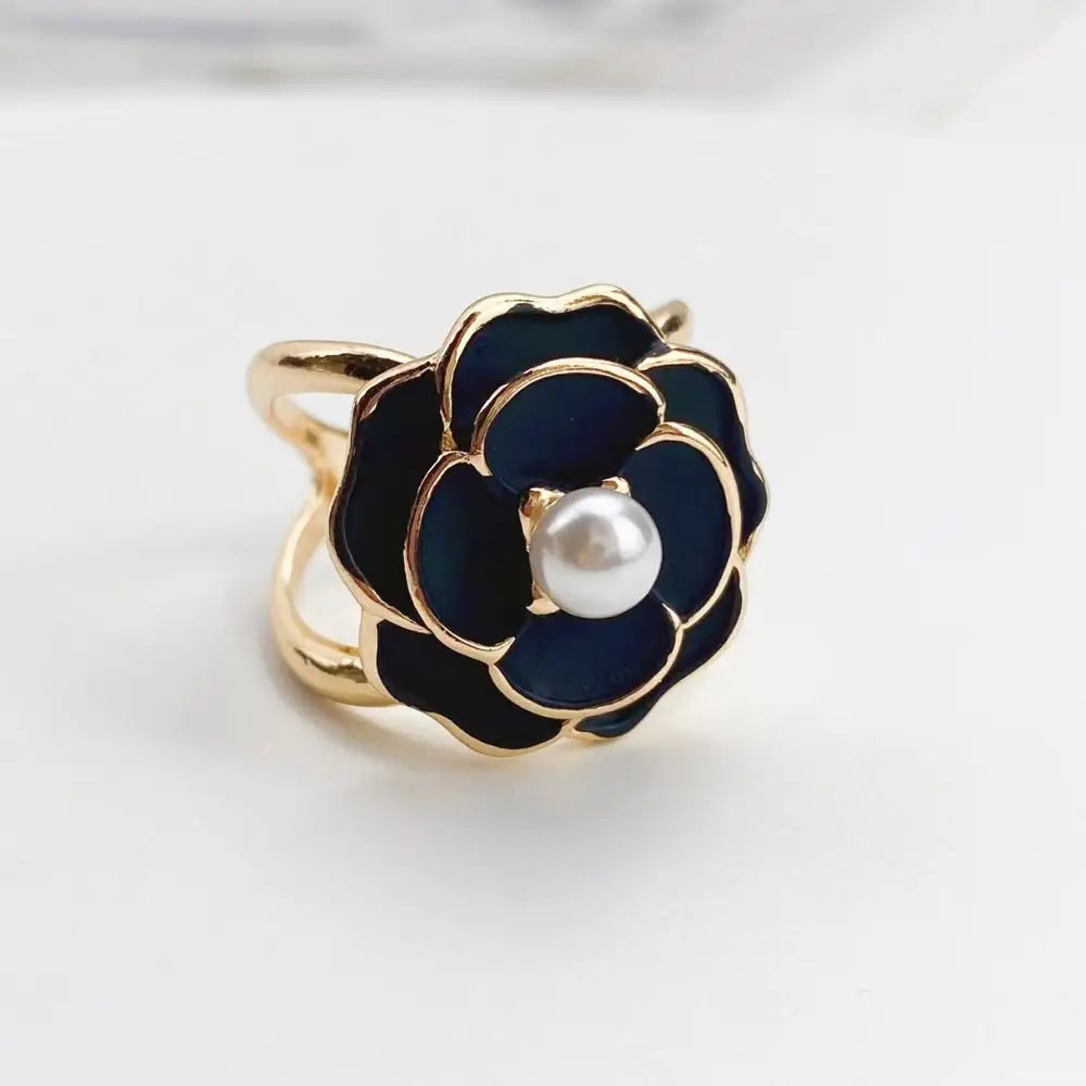 LIZAKOSHT  -  Buckles Clothing Accessory Pearl Alloy Camellia Hollow Out Fashion Jewelry Women Shawl Clips Vintage Scarf Buckle Silk Brooch