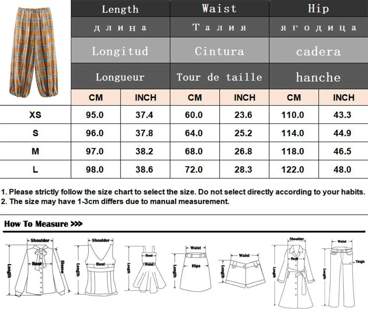 LIZAKOSHT  -  Women Autumn New Ramie Bloomers Plaid Printed Loose Pants Female Fashion Versatile Drawstring Streetwear Casual Trousers