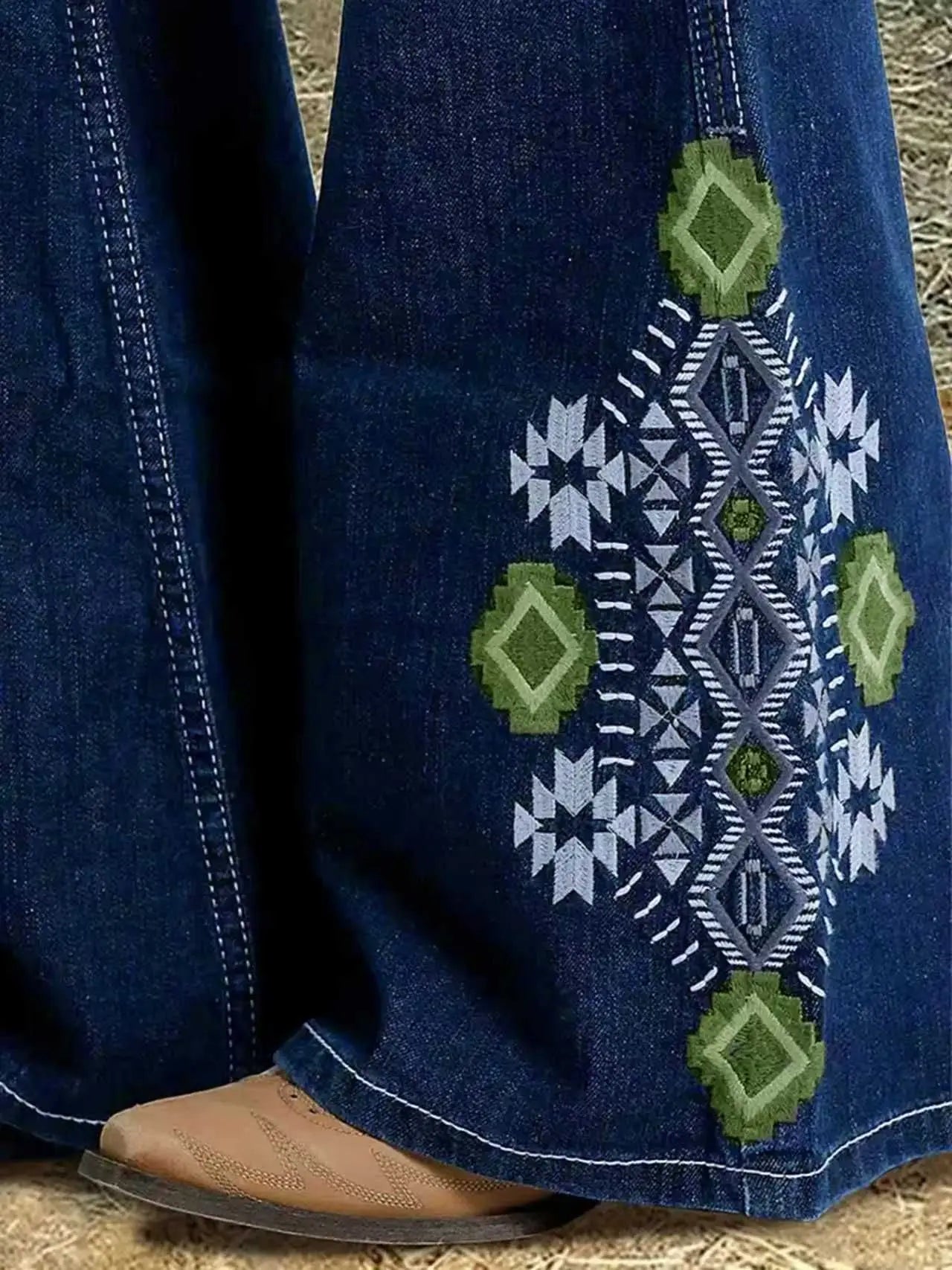 LIZAKOSHT  -  Y2k Jeans For Woman Butt Lifting Tummy Control Flared Denim Pants With Embroidered Hem All Season Versatile Style Fine Stitching