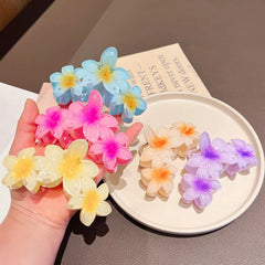 LIZAKOSHT  -  Fashion Gradient Egg Flower Hair Claws Clip Women Girls Sweet Acrylic Hairpins Summer Beach Hawaiian Headwear Hair Accessories