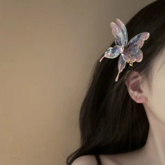 LIZAKOSHT  -  1PC Butterfly Dream Super Fairy New Chinese Retro Heat Shrink Butterfly Hair Clip Niche Design Temperament Hanfu Side Clip