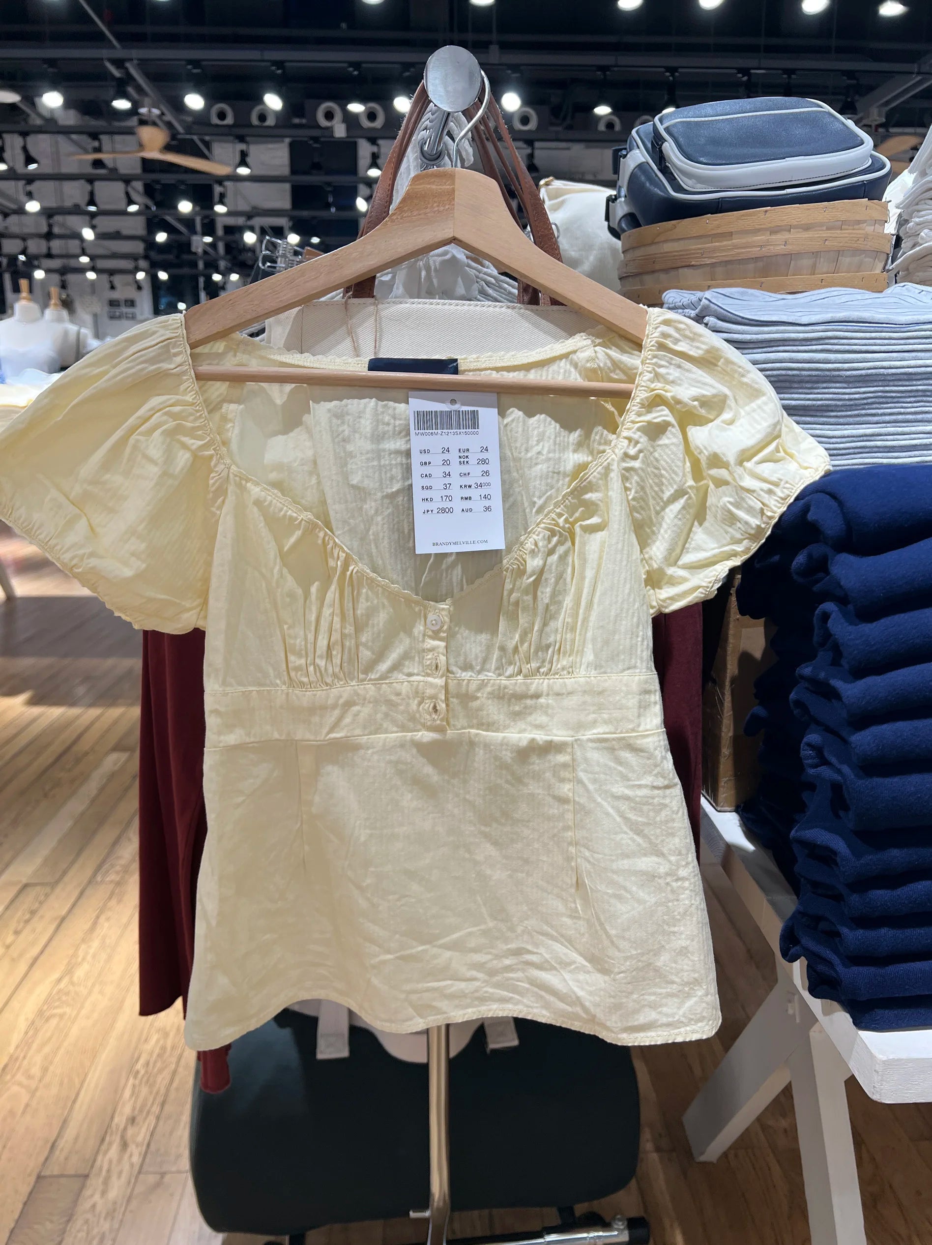 LIZAKOSHT  -  Yellow Lace Trim T-Shirt Blouse Women Three Buttons Square Neck Puff Sleeve Cotton Tee Shirt Summer Sweet Cute Crop Tops Y2k New