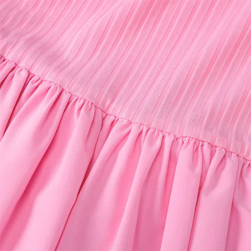 LIZAKOSHT  -  Bubble Dress Women Summer Solid Color Round Neck Sleeveless Ribbed Mini Dress y2k Clothes Going Out Party Dresses