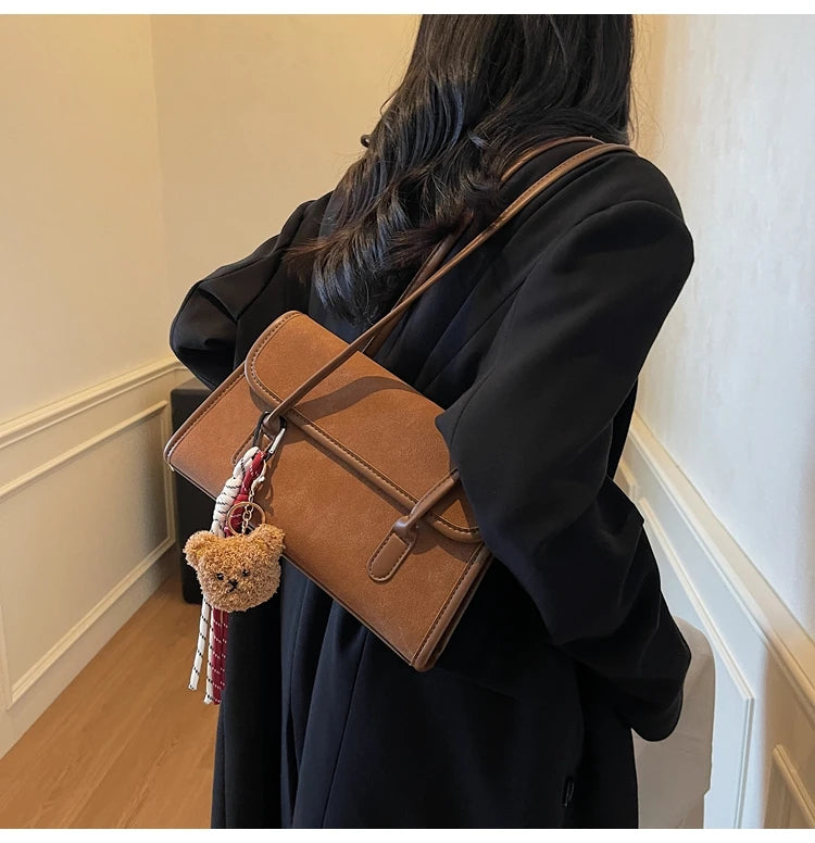 LIZAKOSHT  -  Retro Underarm Bag Large Capaci Casual Commuter Women's Bag oulder Bag Office Bag Faionable Simple Sle Korean Sle