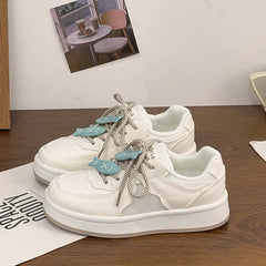 LIZAKOSHT  -  Small White Shoes Clogs Platform Casual Female Sneakers All-Match Wedge Basket 2025 Summer Creepers Breathable Sports Leisure