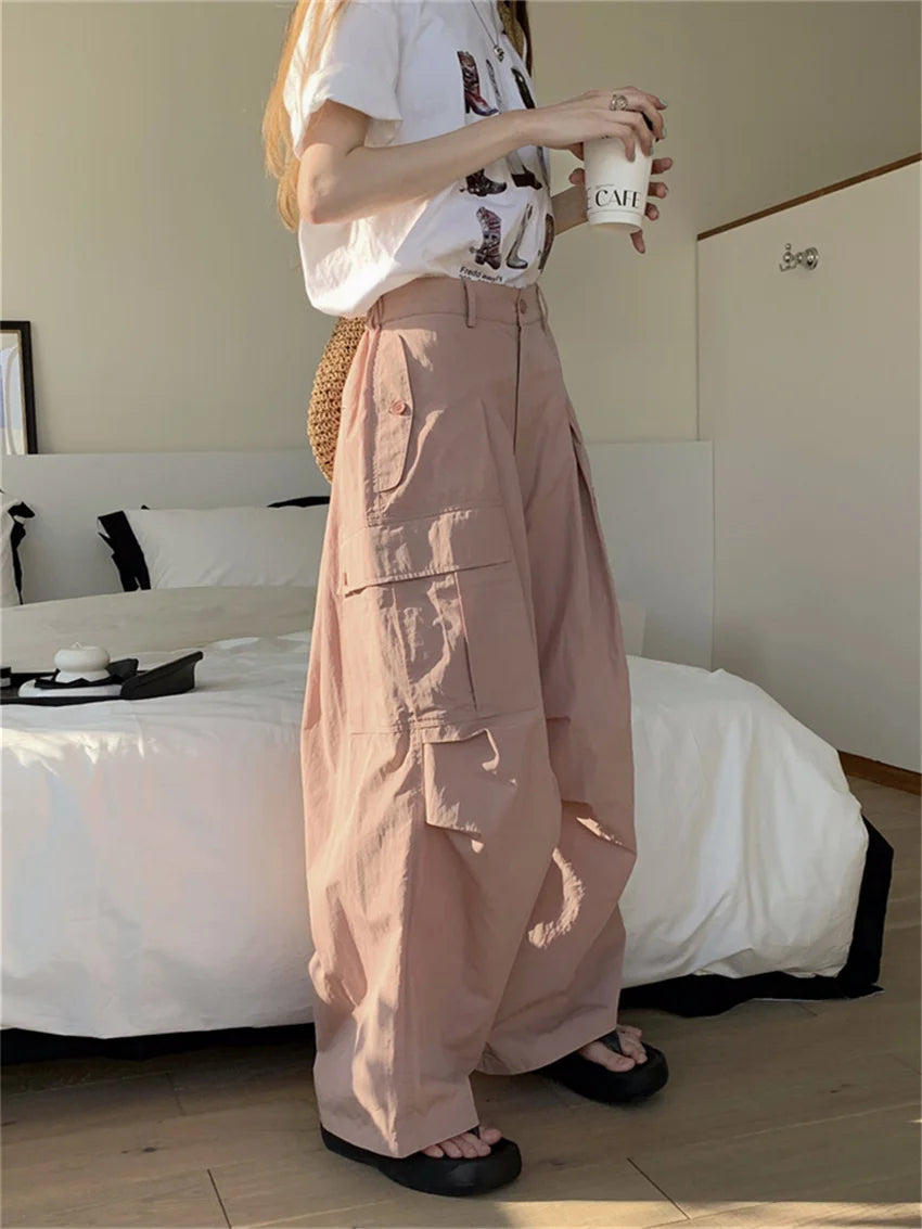 LIZAKOSHT  -  All Match Trousers Women Daily Minimalist Loose New Solid Work Wear Slim New Casual Dance Summer Sports Pants