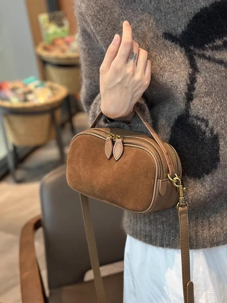 LIZAKOSHT  -  Vintage Shoulder Bag for Women Faux Suede Leather Female Handbags small ladies messenger Crossbody Bags Sac A Main bolsos