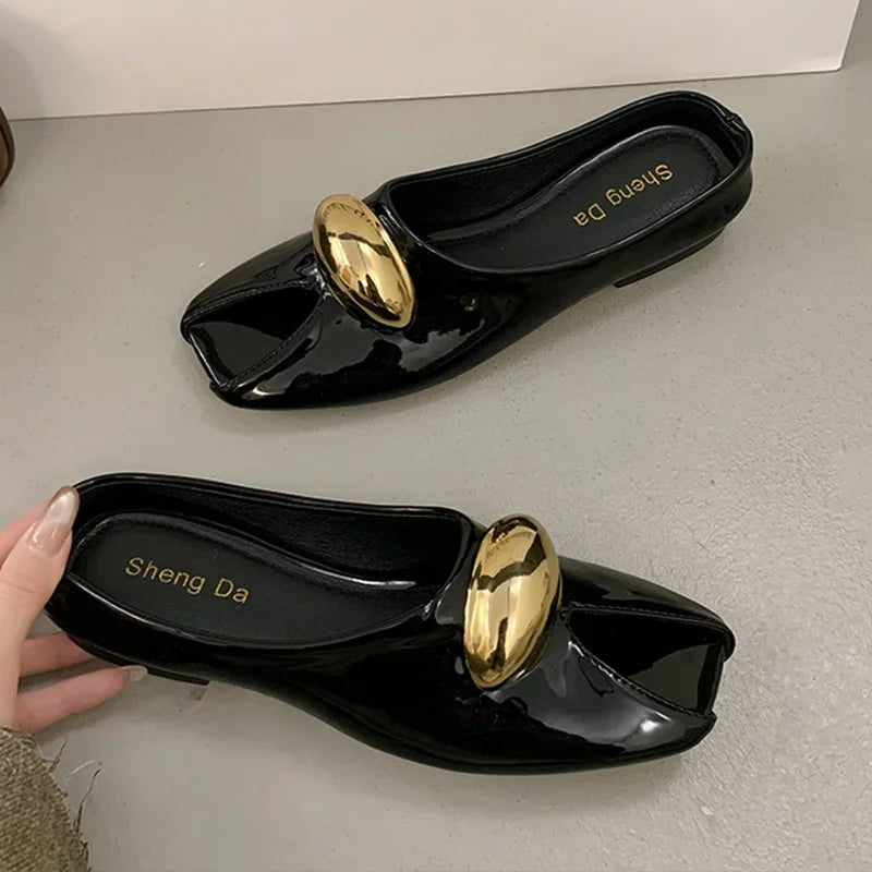 LIZAKOSHT  -  Summer Women Flats Slippers Classic Casual Mules Shoes Designer Fashion Sandals 2025 Brand Slides Walking Home Mujer Zapatillas