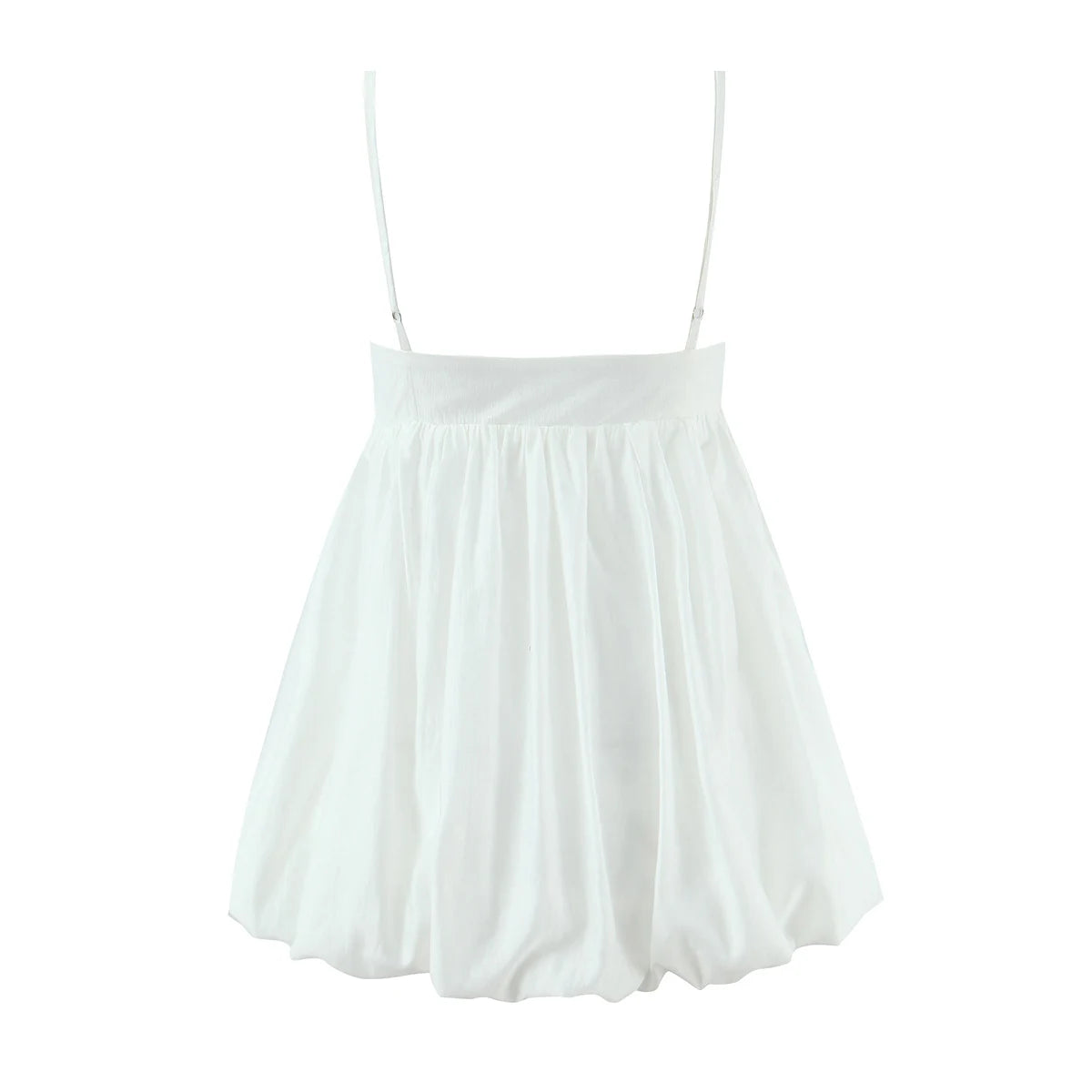LIZAKOSHT  -  Spring Summer Sexy White Camisole Women Side Zipper BUD Hem Loose Short Tank Top Vest Tee