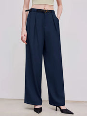 LIZAKOSHT  -  New Autumn Winter Loose Low Waist Pants Women's Straight Leg Suit Wide Leg Elegant Commuting Trousers