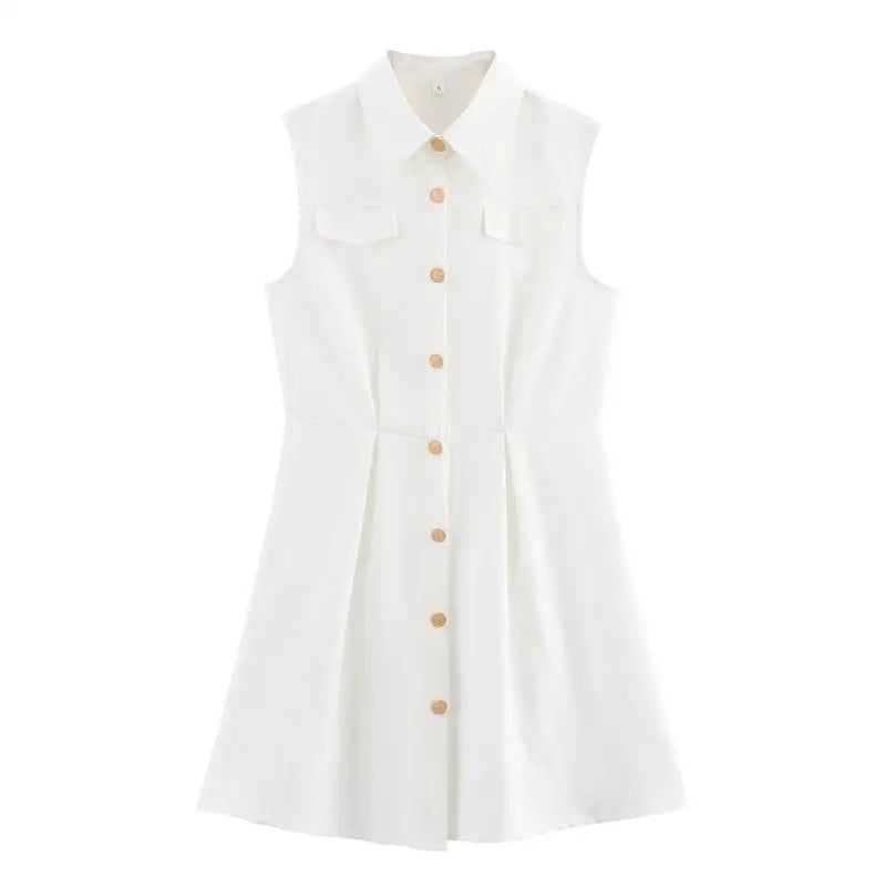 LIZAKOSHT  -  Dresses Summer Women's 2025 New Chic Slim Elegant Mini Dress Women's Street Leisure Holiday Youth Fashion Simple Dress