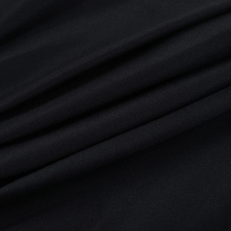 LIZAKOSHT  -  Classic Black Princess Fluffy Dress For Women Elegant Crew Neck Long-sleeved High Waist Pleated Mini Gowns Party Streetwear